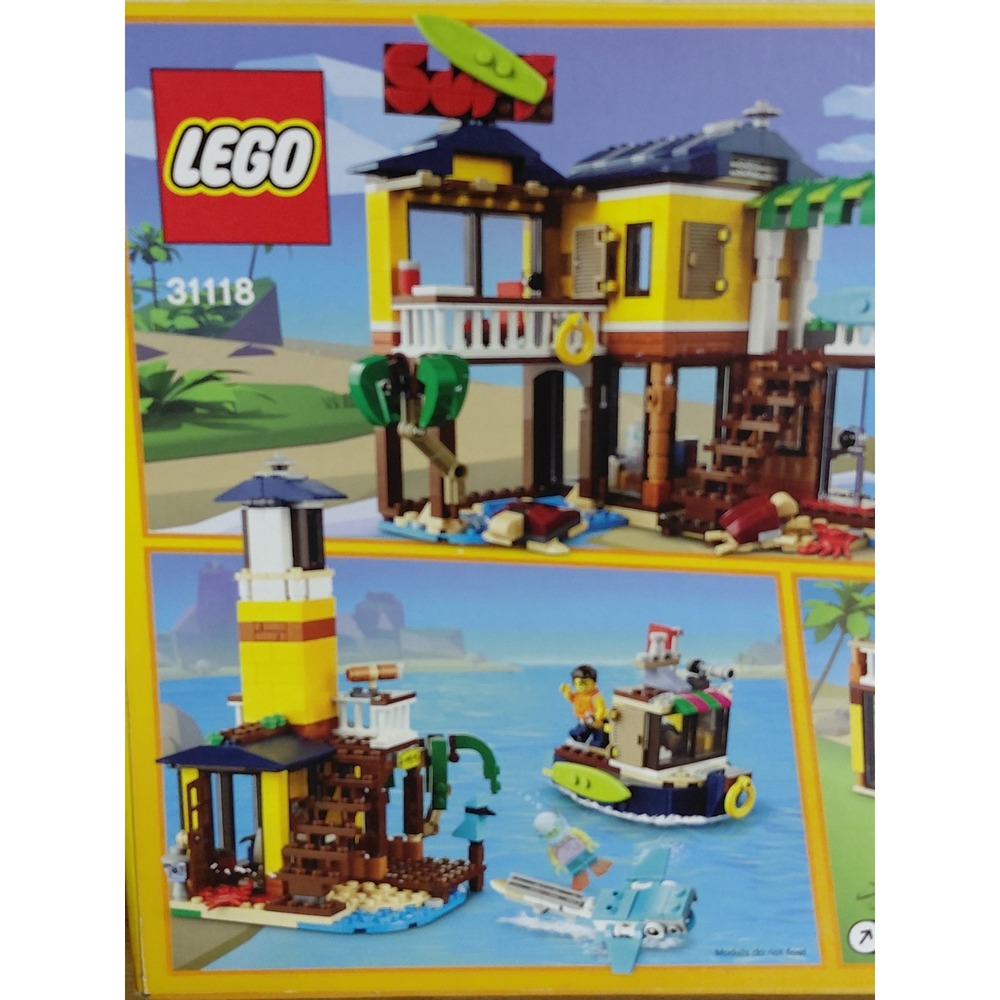 LEGO Creator 3-in-1 31118 Surfer Beach House 564 Pieces Retired Set - Picture 2 of 8